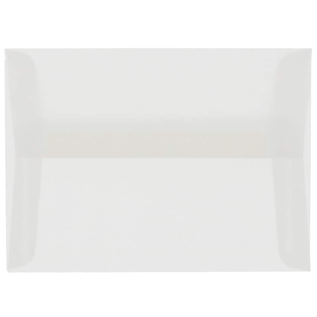 JAM Paper A8 Clear Translucent Vellum Invitation Envelopes, 25ct.